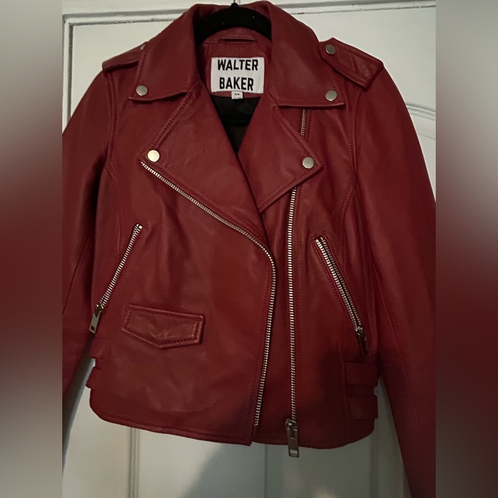 Walter Baker Liz Leather Moto Biker Jacket XS - Picture 9 of 16